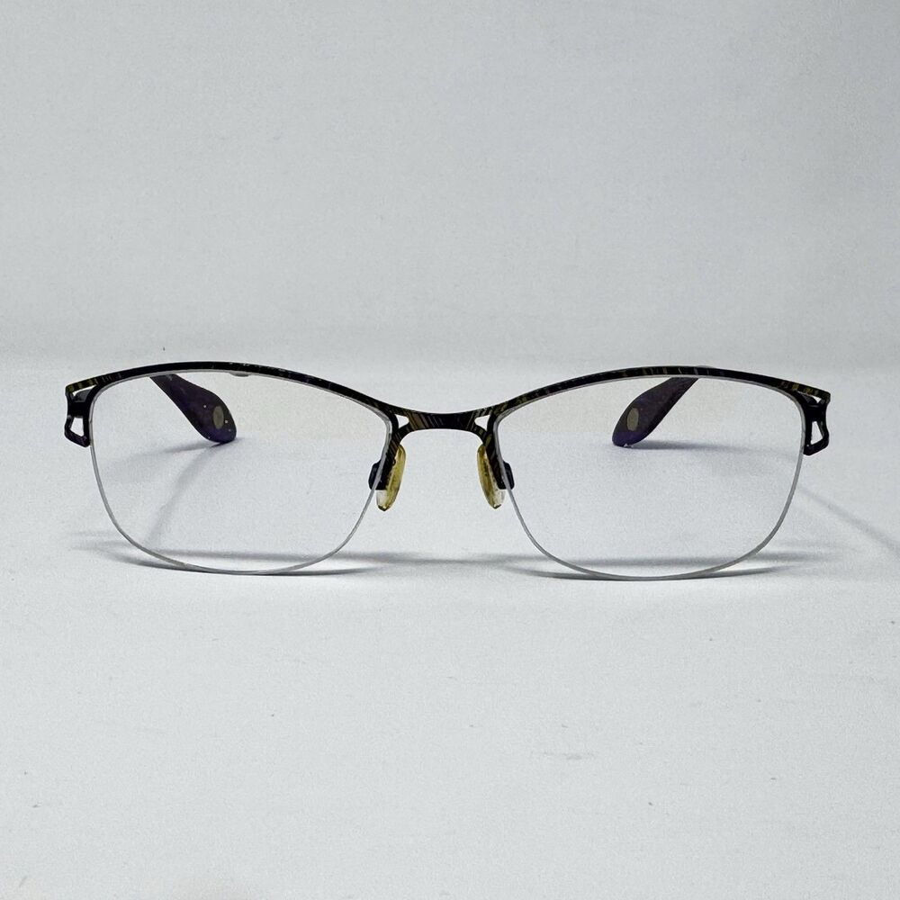 FYSH UK 3604 822 Purple Semi Rimless Eyeglass Frames 53-17-135